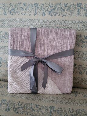 Cotton Gauze Crush Throw Blanket 50x60 Pink Mauve NWT
